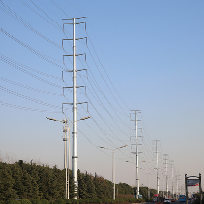 heißes Bad galvanisierte Röhrenstahlpfosten des achteckigen elektrischen Pfostenmetallstrommasts