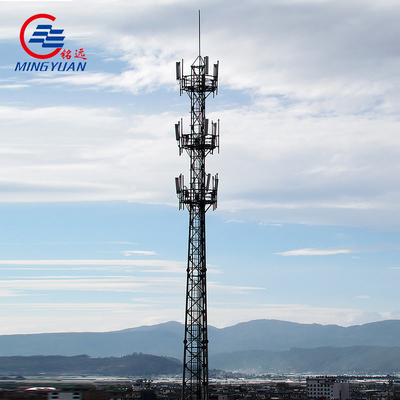 55 Meter Antennenmast Turm 4 Bein Tubular Telekommunikationszellen Turm