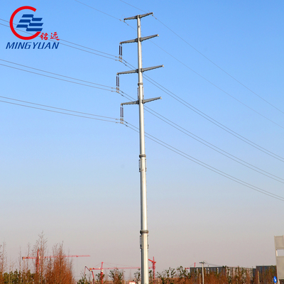 40ft konische elektrische Leistung Pole galvanisierte Hochspannungs-Stromleitungen