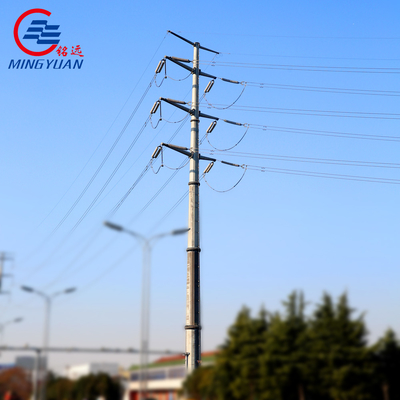 40ft konische elektrische Leistung Pole galvanisierte Hochspannungs-Stromleitungen