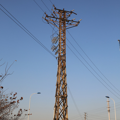 Winkel galvanisierte Türme der Fernleitungs-220kv, elektrischen Hochspannungsturm 10m