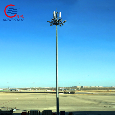 Hoher Mast-StahlLichtmast galvanisierte LED-Solarstraßenlaterne-polygonales konisches achteckiges