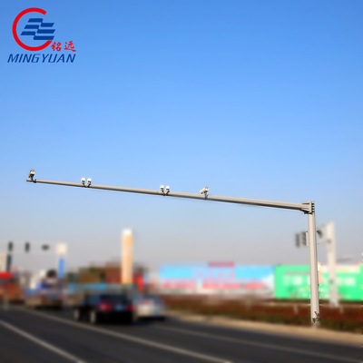 Kamera angebrachter CCTV-Stahl Pole galvanisierte Sicherheits-Überwachungs-Metallachteckiges Gebrauchs