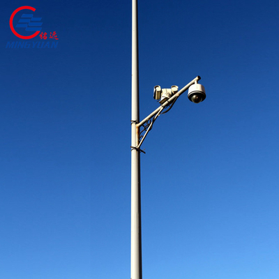 Kamera angebrachter CCTV-Stahl Pole galvanisierte Sicherheits-Überwachungs-Metallachteckiges Gebrauchs