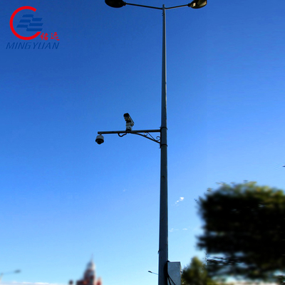 Kamera angebrachter CCTV-Stahl Pole galvanisierte Sicherheits-Überwachungs-Metallachteckiges Gebrauchs