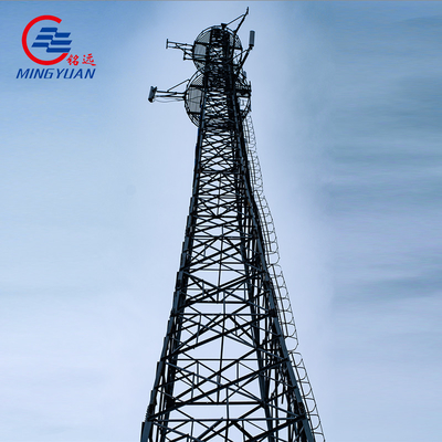 60 Fuß Telekommunikation Polygonal Pole Tower 4 Bein Winkel Telekommunikation Tower GSM Stahlturm mit Zubehör