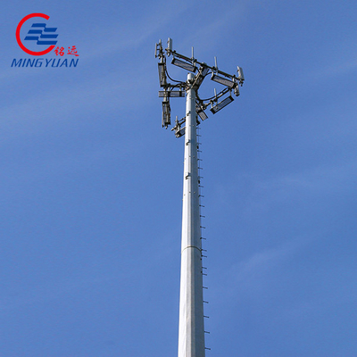 60 Fuß Telekommunikation Polygonal Pole Tower 4 Bein Winkel Telekommunikation Tower GSM Stahlturm mit Zubehör