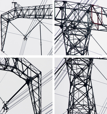 330kv elektrischer Übertragungsturm / Hochspannungstromturm Stahl